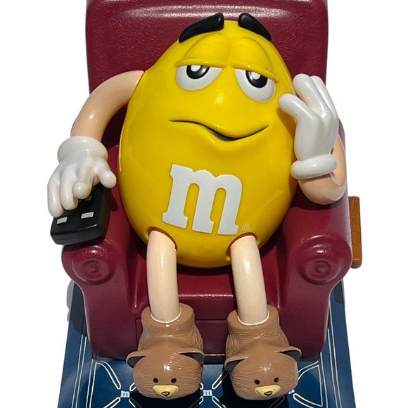 M&M'S Other - Vintage 1999 M&M's Peanut Dispenser Maroon Recliner Chair TV Remote Slippers